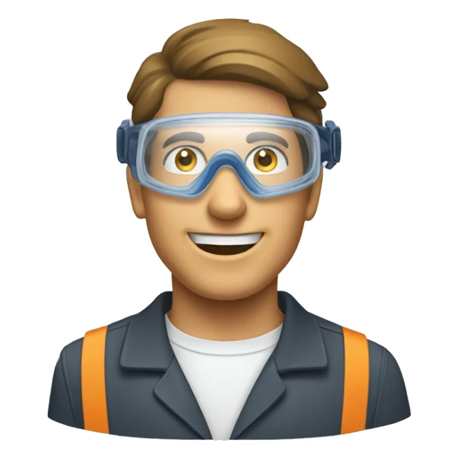 A pair of safety goggles, typically clear with a sturdy frame, used for protection while working sticker