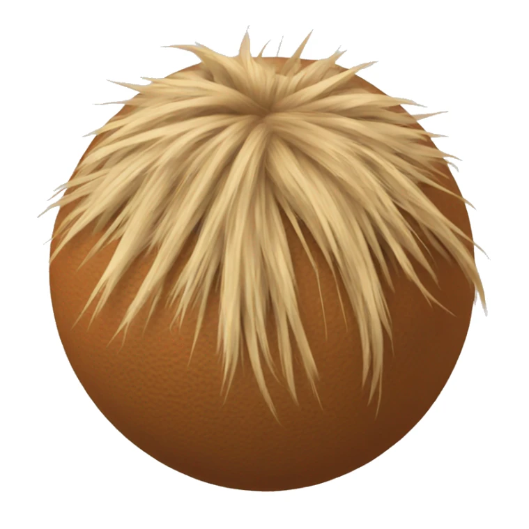 ball with hair on it sticker