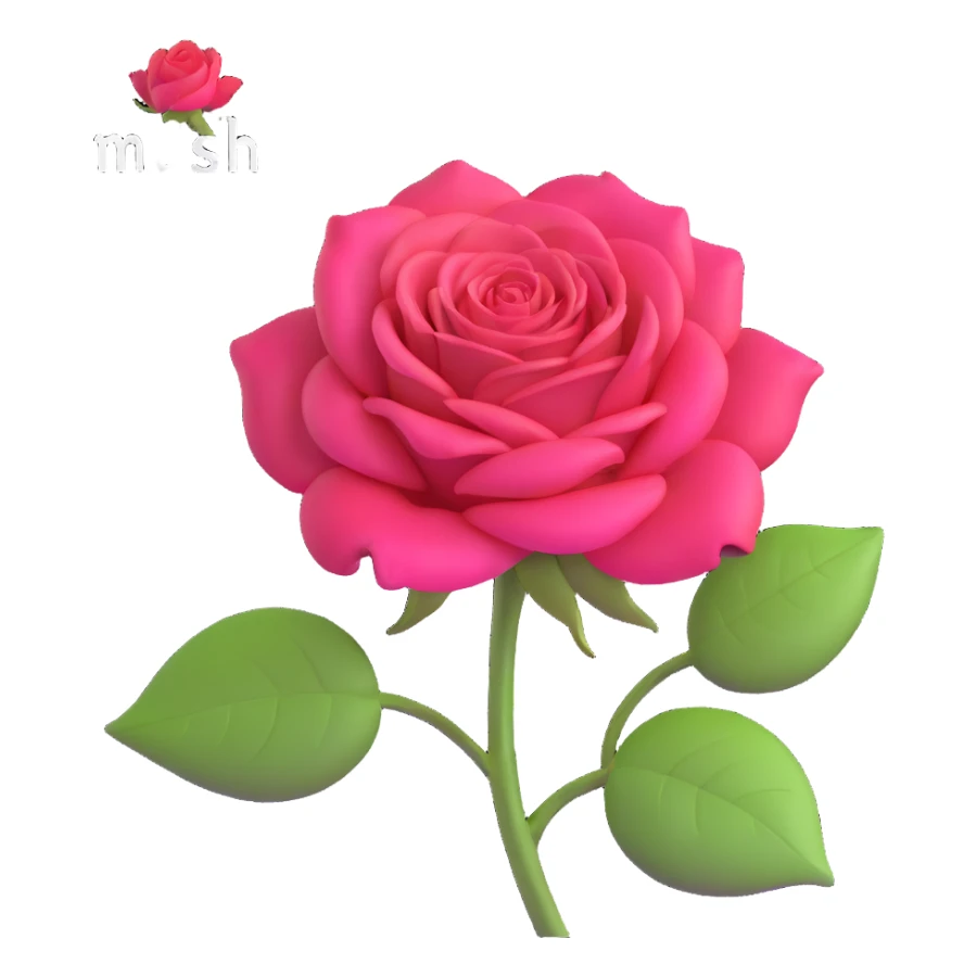 beautiful rose with Hindi text Husn meaning beauty sticker