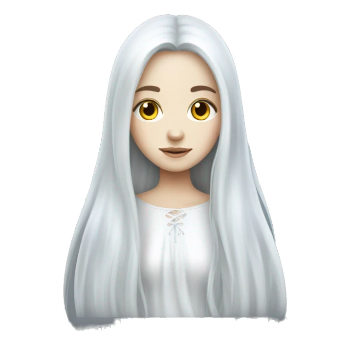 ghost pretty russian girl long hair sticker
