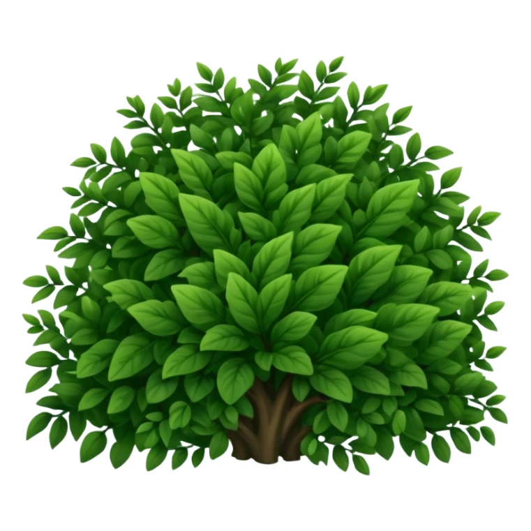 A dense bush with dark leaves and a curved organic shape. sticker