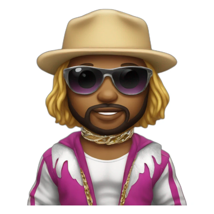 a baby dressed as Randy Savage sticker