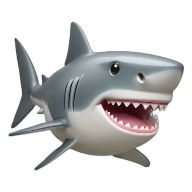 A shark in the shape of a piggy bank sticker