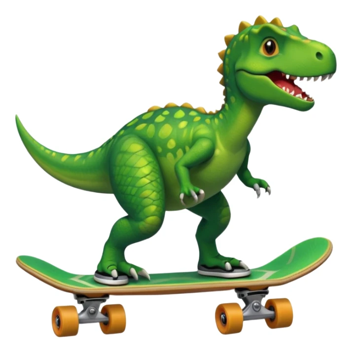 Dinosaur on a skateboard sticker