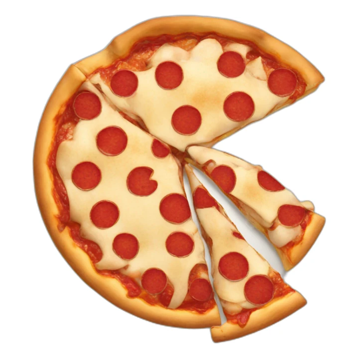 a pizza made of apple pie sticker