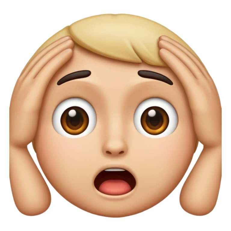 Emoji face trying to not crash out  sticker