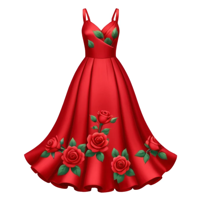 red rose dress no body sticker