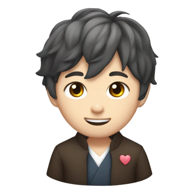 han jisung with a heart sticker