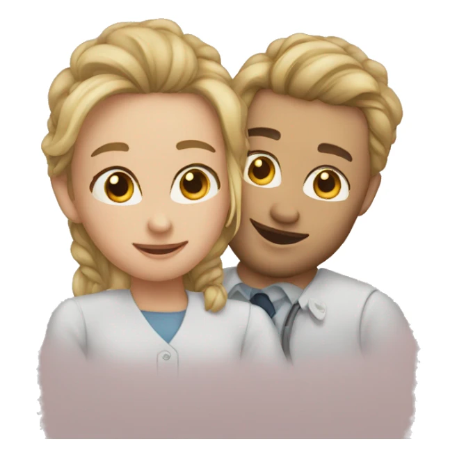 two coworkers in love sticker