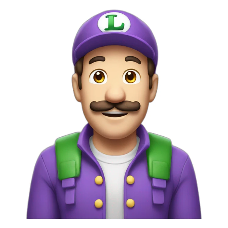 Luigi en violet sticker