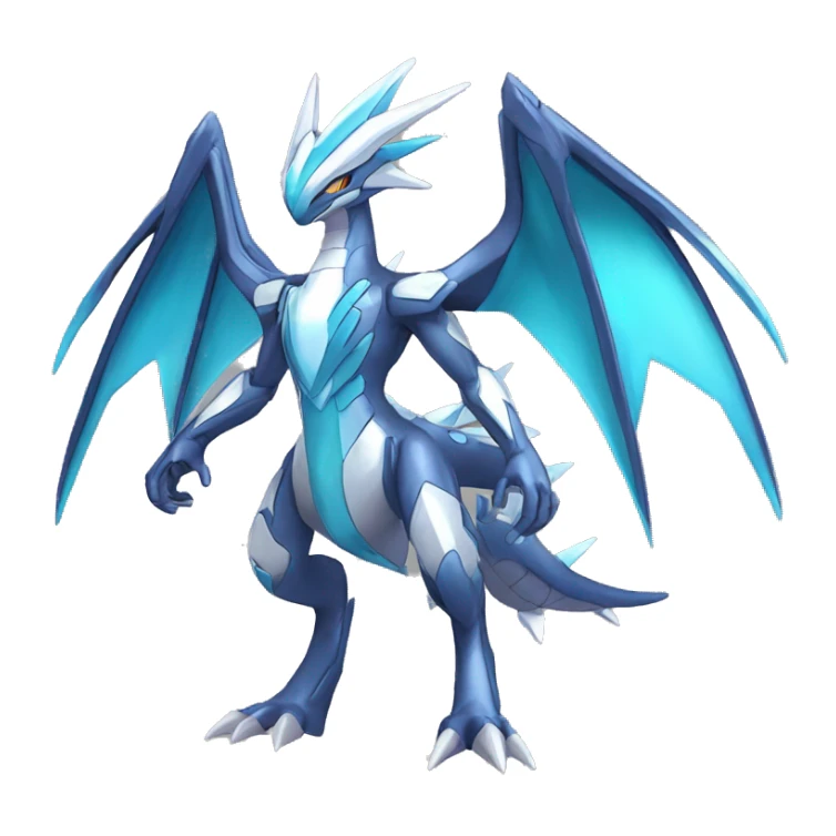  cool edgy shiny colorful godly ethereal Dialga-Fakemon full body sticker