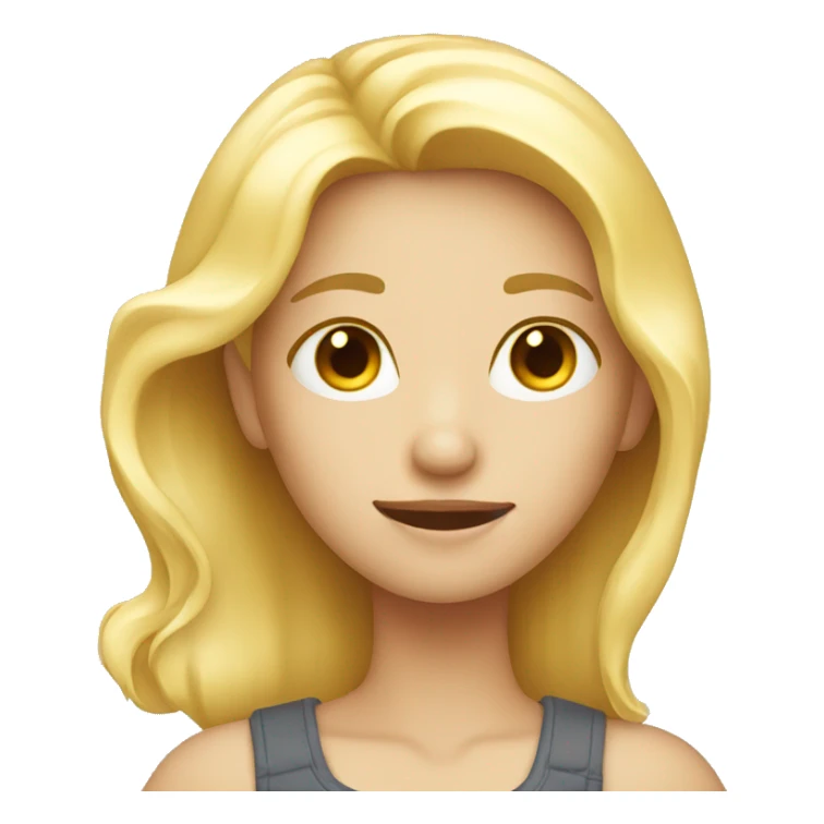 blonde girl holding sun sticker