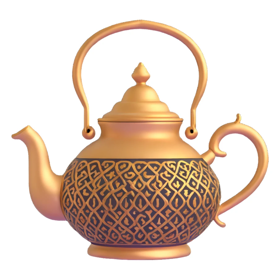 Moroccan metal teapot sticker
