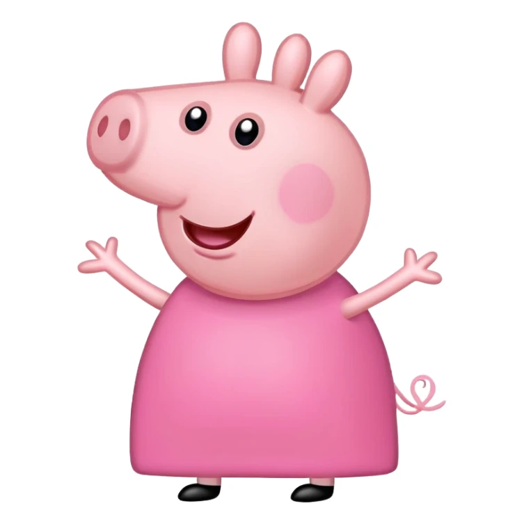 Peppa Pig cartoon character sticker