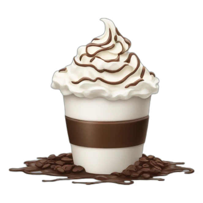 coffee with whipped cream and chocolate shavings sticker