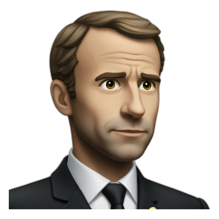 Macron noir sticker