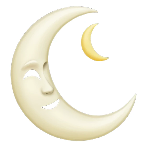 Genarate me a emoji of Dark mode moon in  sticker