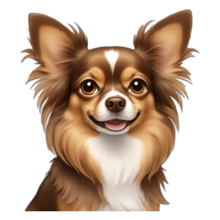 Long haired brown Chihuahua with 3 tones of brown sticker