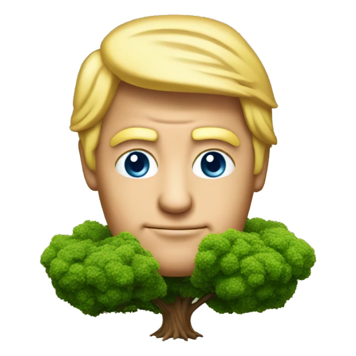 A tree that looks like Donald Trump sticker