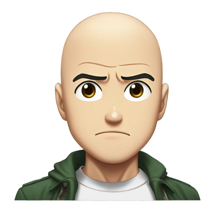 Saitama one punch man pissed off sticker