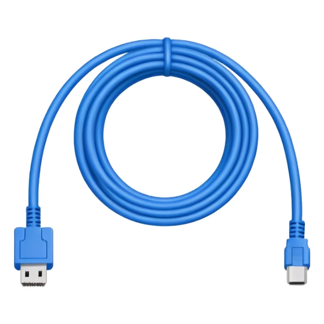 8 bit pixel art ethernet cable with RJ45 connector emoji sticker