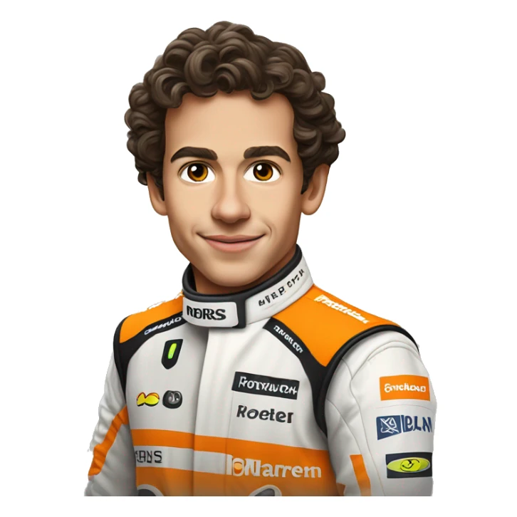 lando norris in mclaren formula 1 car sticker
