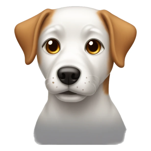Whit and cinnamon medium dog with short hair sticker