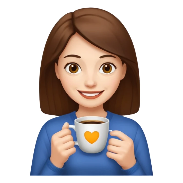 woman, hold a cup of coffee sticker