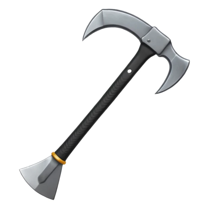 black metal climbing axe pointy curvy edges sticker