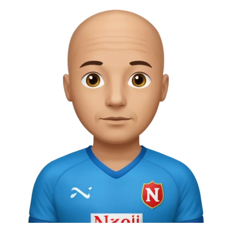 bald man wearing Napoli football jersey sticker