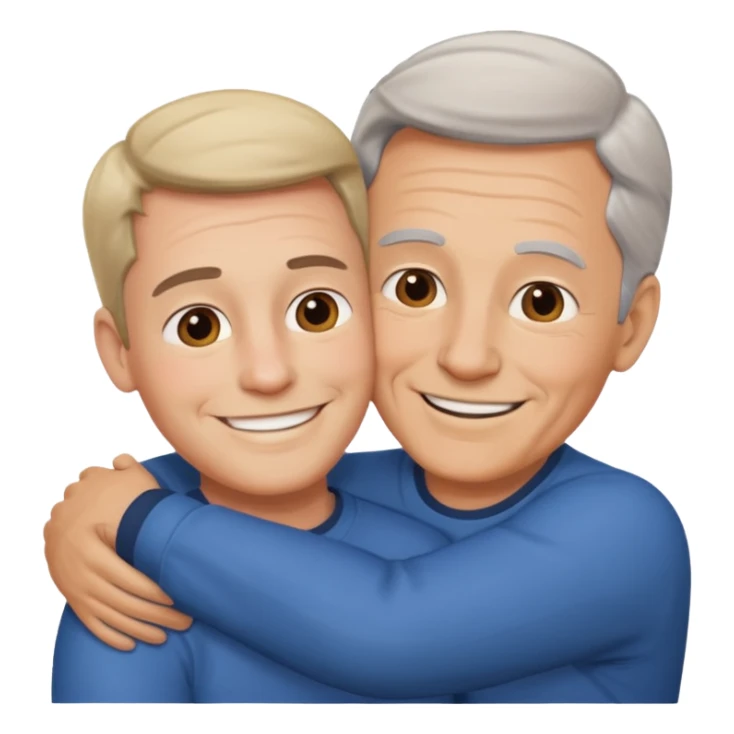 father-in-law and son-in-law hugging sticker