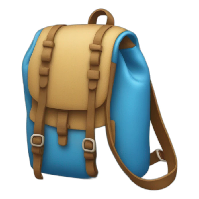 MOCHILA AZUL FELIZ sticker