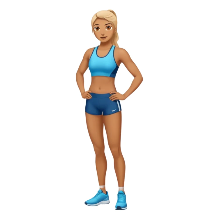 athlete woman full body sticker