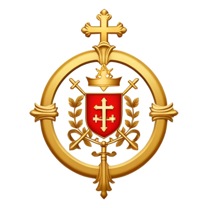 Pope's emblem with a touch of red sticker