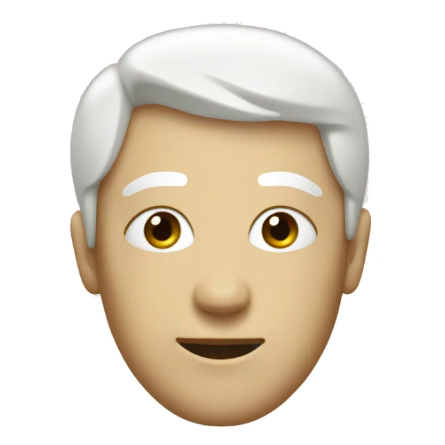 face with white wax on it sticker