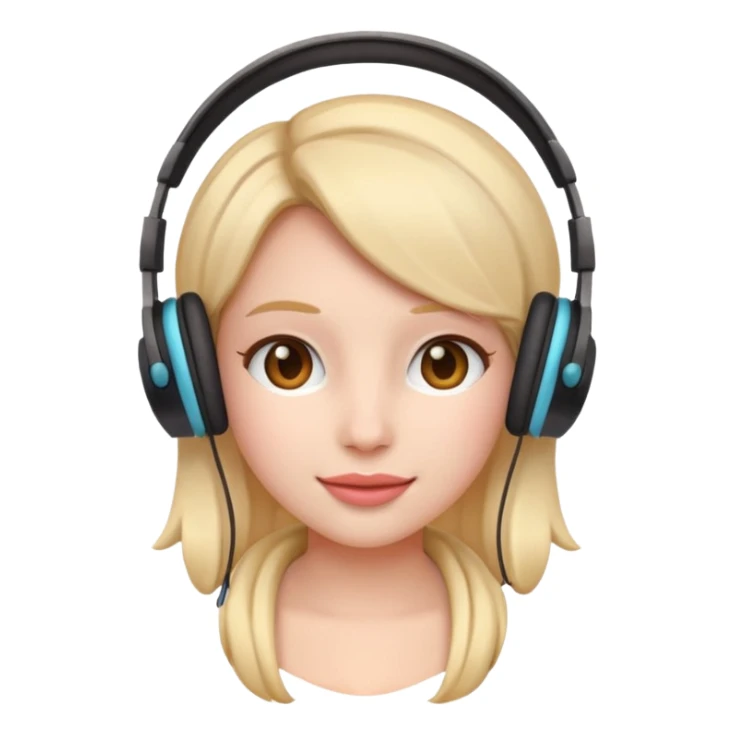 coquette emoji headphones sticker