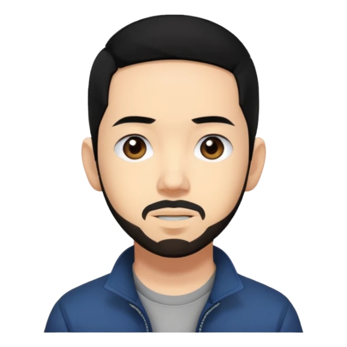Mike Shinoda with black hair sticker