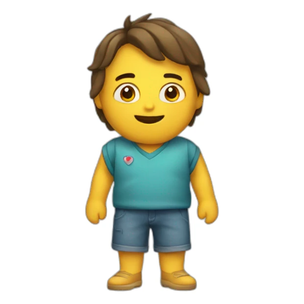 personnage fait un coeur sticker