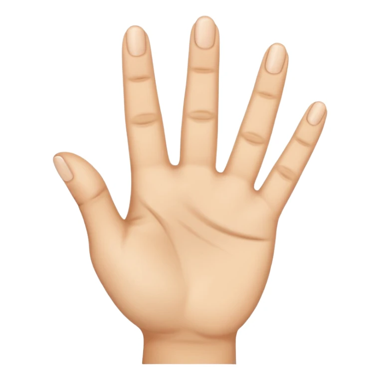 Mano con 4 dedos levantados y el otro doblado sticker