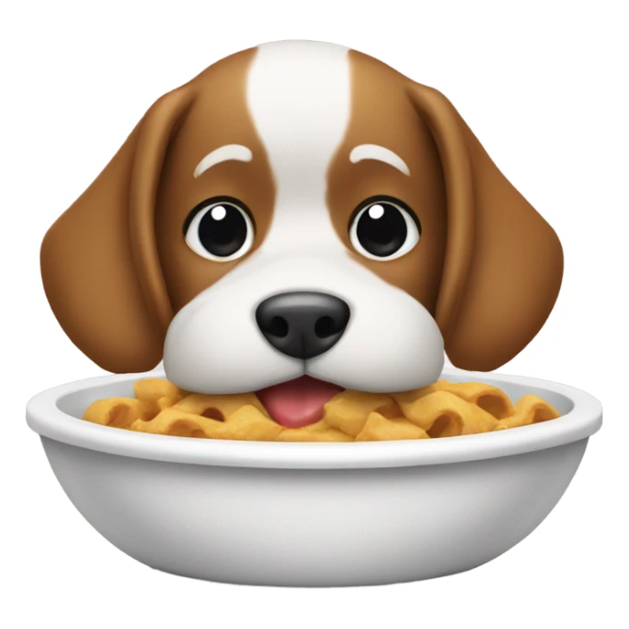 dog eating from bowl add santa sticker