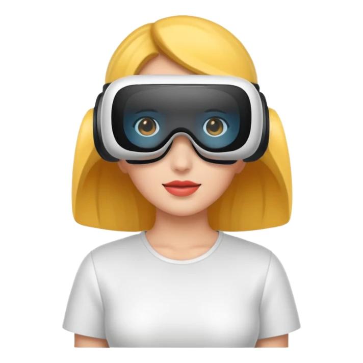 VR wearing woman sticker