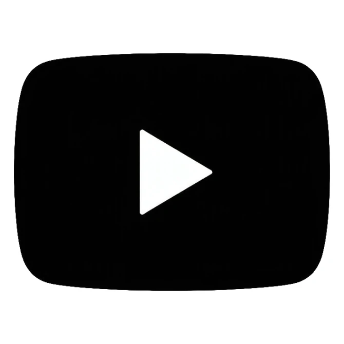 YouTube Shorts logo, black vertical rectangle with rounded corners and white play button in the center sticker