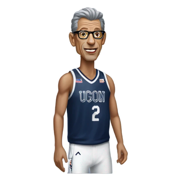 Jeff goldblum in a UConn basketball jersey sticker