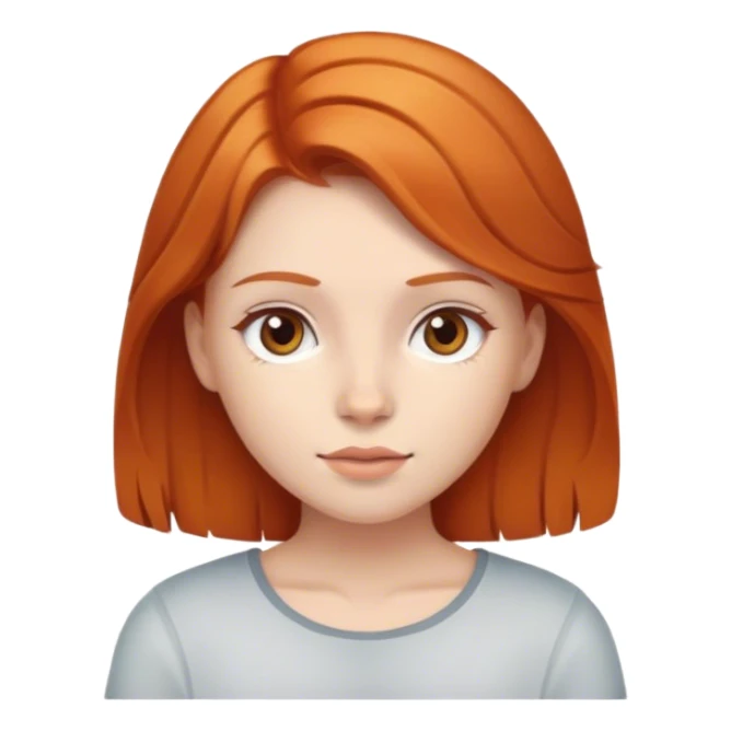 Girl with ginger hair and brown eyes sticker