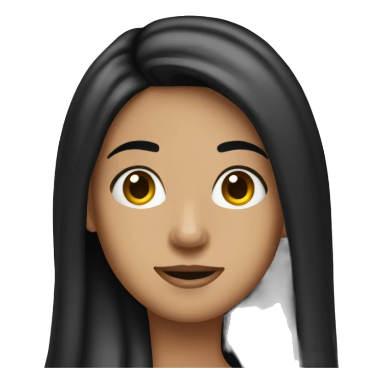 gisela with long black hair hispanic sticker