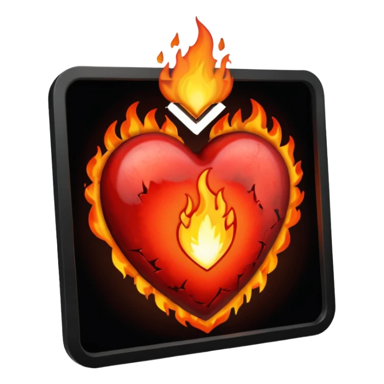 A black love hurt in black fire sticker