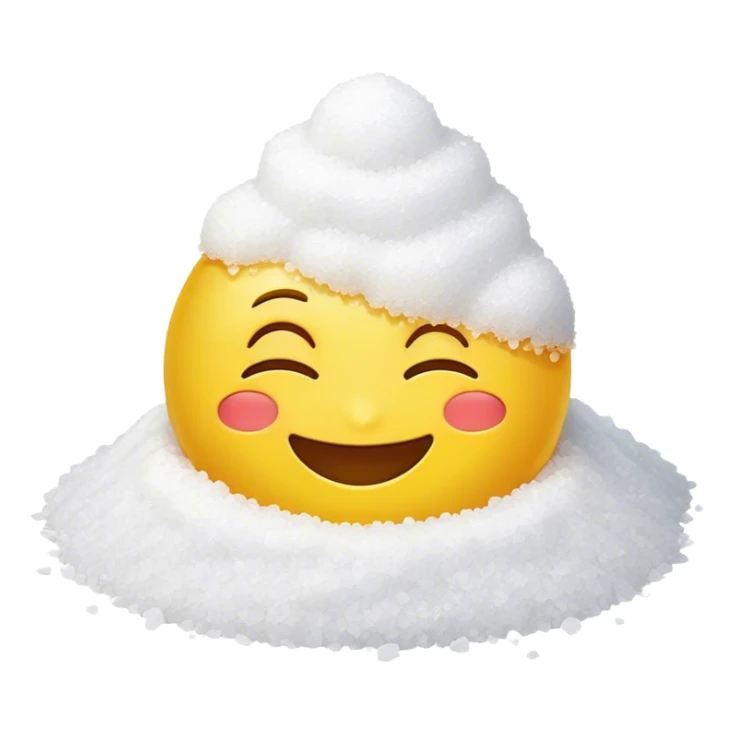 Happy emoji with Pile of salt sticker