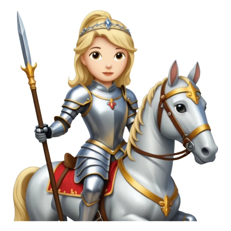 Renaissance princess knight on horse sticker