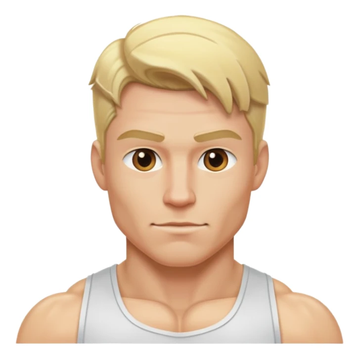 blonde muscular male  sticker