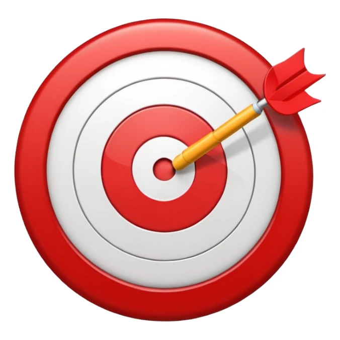 A target emoji with a bar chart emoji on the side sticker